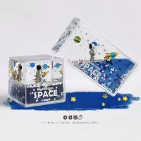 太空宇航员立体摆件 目目酱 可浮动星空流沙液体 ins桌面创意小摆件 小提示:不可高温暴晒哦