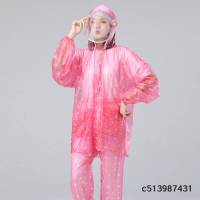 时尚透明雨衣 雨裤套装塑料雨披成人男女户外电动车分体防服 电动车雨衣