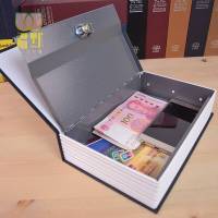 密码收纳箱铁盒子小带锁密码的放装钱保险箱子迷你儿童防盗收纳多功能大容量 密码锁:大号黄色