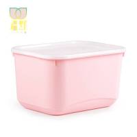 小号大号塑料放衣物装衣服的整理箱子储蓄箱储存储物盒有盖 粉红色手提式 50L