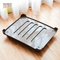 收纳箱托盘66升可移动收纳架多功能置物架加厚塑料底座万向轮定制 黄色