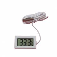 水族鱼缸温度计液晶数学显示养鱼汽车冰箱空调冷柜养殖通用测温 水族温度计5米线长无纸盒+送2个电池