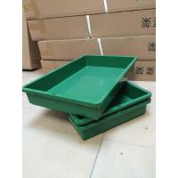 塑料水果筐子蔬菜盘子绿色熟胶水果货架种植托盘托盘宠物盒平底 平底盘子100个