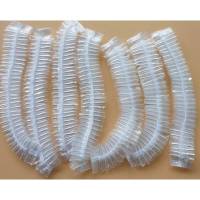 一次性浴帽女家用防水头套洗澡院加热焗油帽加厚酒店宾馆浴帽 染发专用100只(代替保鲜膜)