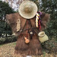 蓑衣斗笠鞋棕榈雨披特色手工艺农家乐装饰表演可穿古风道具