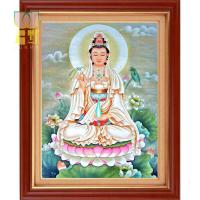 观音菩萨像十字绣佛2018新款全钻石画客厅送子坐莲观世音满绣线绣 [钻石画][满钻][新版坐莲观音70*90CM]3