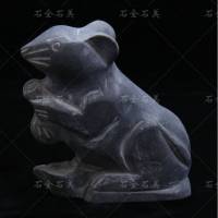 12生肖摆件青石头鼠牛虎兔龙蛇马羊猴鸡狗猪十二生肖 一套