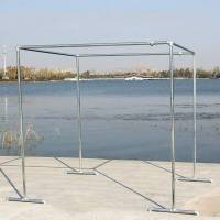 镀锌不锈钢管大晾衣架落地户外防风晒被子架室外双杆升降水管架子