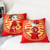 十字绣抱枕手工结婚款婚礼新款情侣抱枕套自己绣2020一对小件2019 [郎才+女貌]一对[含枕芯]进口丝线