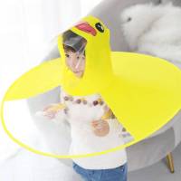 儿童雨衣女款网红飞碟小鸭雨披宝宝男童女童幼儿园小孩单人雨衣