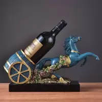 欧式树脂创意家用客厅马车红酒架摆件家居酒柜酒架装小饰品工艺品