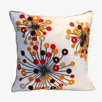 美式田园民族风靠垫抱枕十字绣办公室沙发床头靠枕腰枕背垫午睡枕 兰亭序（粉） 45x45cm（含芯）