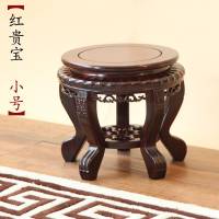 花架实木中式客厅室内落地花架阳台花瓶花盆鱼缸底座绿萝花架 鸡翅虎头几银丝大4号