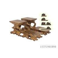 鸡翅木五步小博古架实木中式茶壶座简约现代家居饰品摆件古玩底座 高低41.5*8.6*30