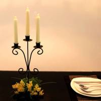 复古铁艺蜡烛台欧式烛台创意浪漫烛光晚餐布置道具婚庆婚礼装饰摆件摄影道具生日派对小礼品 烛台+3根白蜡烛
