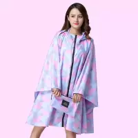 日式时尚轻薄便携防暴雨户外登山背包斗篷雨衣女雨披防水外套学生带书包位雨具