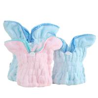 兔子耳朵干发帽吸水速干加厚浴帽包头巾卡通可爱 粉色儿童