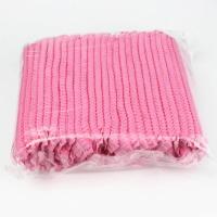 一次性帽子无纺布防尘帽子浴帽条形帽头套手术院帽 粉红21寸100只