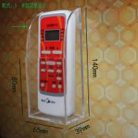 酒店办公 家用空调亚克力遥控器架固定盒收纳盒挂墙壁挂 透明三格