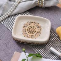 欧式陶瓷釉烧冰裂纹创意沥水香皂盒浴室肥皂盒陶瓷手工皂碟肥皂碟 [法式盛典]