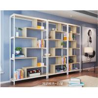 简易书架置物架简约现代创意隔断置物架客厅架子钢木书架落地铁艺 六层120长200高