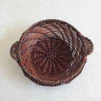 小砂锅托柳编收纳筐托垫 煲仔托杂物果蔬火锅店焖鸡砂锅垫子 仿古锅托外径30cm高8cm