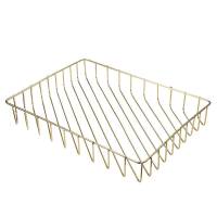 北欧风格 丹麦ins金色收纳篮 玫瑰金铁艺收纳筐 桌面水果整理