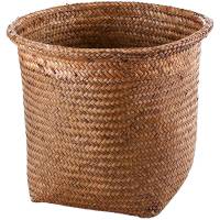 花盆花篮编非藤编 圆形编织收纳篮 收纳箩筐 收纳桶垃圾篓大号