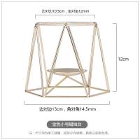 北欧金色蜡烛台 ins铁艺浪漫香薰烛台 简约欧式摆件 金属蜡烛杯 金色大号