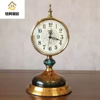 美式创意合金红酒架红酒杯子挂架合金座钟欧式客厅玄关过道柜子酒柜摆件SN0151 酒架座钟酒杯架-不含红酒和酒杯