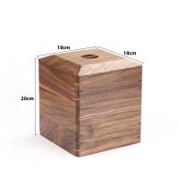 黑胡桃木储物罐家用茶叶罐五谷杂粮实木收纳盒日式厨房咖啡豆罐装干货茶叶的SN5667 黑胡桃大盒