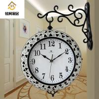 双面挂钟现代简约个性北欧式客厅钟表静音创意时尚大气时钟两面表SN5182 双面801I