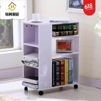 可移动带轮子书柜简约收纳柜办公打印机置物架储物柜SN8256 【139款移动柜】白色
