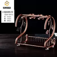 创意红酒架摆件家用酒架红酒杯架欧式简约葡萄酒架酒柜展示架S77 大号2字酒架（放4瓶酒6杯）