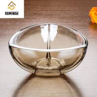 无铅玻璃果盘高脚果斗现代客厅创意家用欧式大果盆果斗水果盘子装小吃的零食的SN4754 高脚果盘-咖金