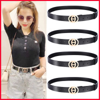 皮带女士真皮时尚简约百搭牛仔裤腰带 韩国版ins风牛皮装饰裤带潮
