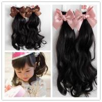 韩版宝宝头饰发饰饰品可爱公主儿童蝴发夹马尾假发卷发一对价