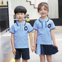 夏季小学生校服套装儿童演出服幼儿园园服男女童纯棉运动短袖班服