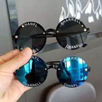 宝宝墨镜个性潮夏男女孩时尚帅气圆形太阳镜 儿童眼镜出游拍照酷