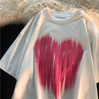 白色t恤女夏季新款超火宽松情侣装设计感小众短袖男女上衣ins潮