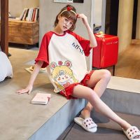 日系少女不二家新款纯棉睡衣女甜美可爱薄款夏季家居服套装可外穿