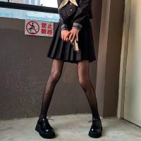 网红黑色b字母丝袜女印花超薄款防勾丝jk显瘦美腿袜性感潮连裤袜