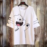 t恤男潮流短袖圆领上衣服ins韩版白色打底半袖学生圆领宽松体恤衫