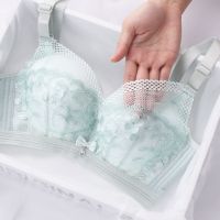 超薄文胸无钢圈薄款胸罩收副乳上托按摩聚拢内衣性感女士显小显瘦