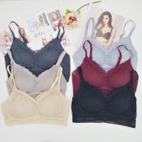 日本吊带蕾丝内衣女文胸性感小胸无钢圈运动防震跑步无痕睡眠胸罩