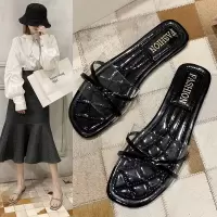 时尚x字拖鞋女外穿2021年夏季新款韩版百搭一字拖网红懒人凉拖鞋
