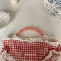 内裤女中腰小草莓软糯格子木耳边可爱少女纯棉透气内档学生三角裤