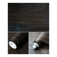 乐拼购其他品牌壁纸墙贴装饰贴自粘pvc木纹墙纸家具翻新木纹贴纸防水防潮壁纸衣橱柜家具贴 黑胡桃45厘米宽10米长 超大