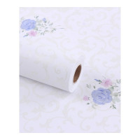 乐拼购其他品牌壁纸墙贴装饰贴pvc墙纸自粘防水防潮卧室客厅背景墙壁纸田园碎花宿舍翻新墙贴纸 婉约蓝紫小花 超大