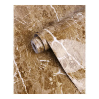 壁纸墙贴装饰贴仿大理石贴纸墙纸壁纸自粘橱柜厨房灶台墙贴自贴家具翻新防水砖纹 60厘米大理石-琥珀棕-3米 超大